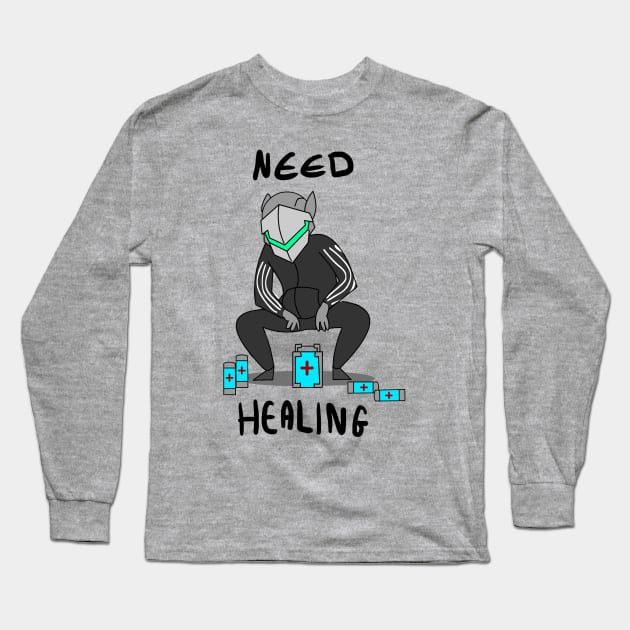 Genji sitting like a slav Long Sleeve T-Shirt by sheeshee